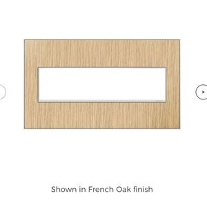 Adorn 4 Gang wall plate by legrand in French oak